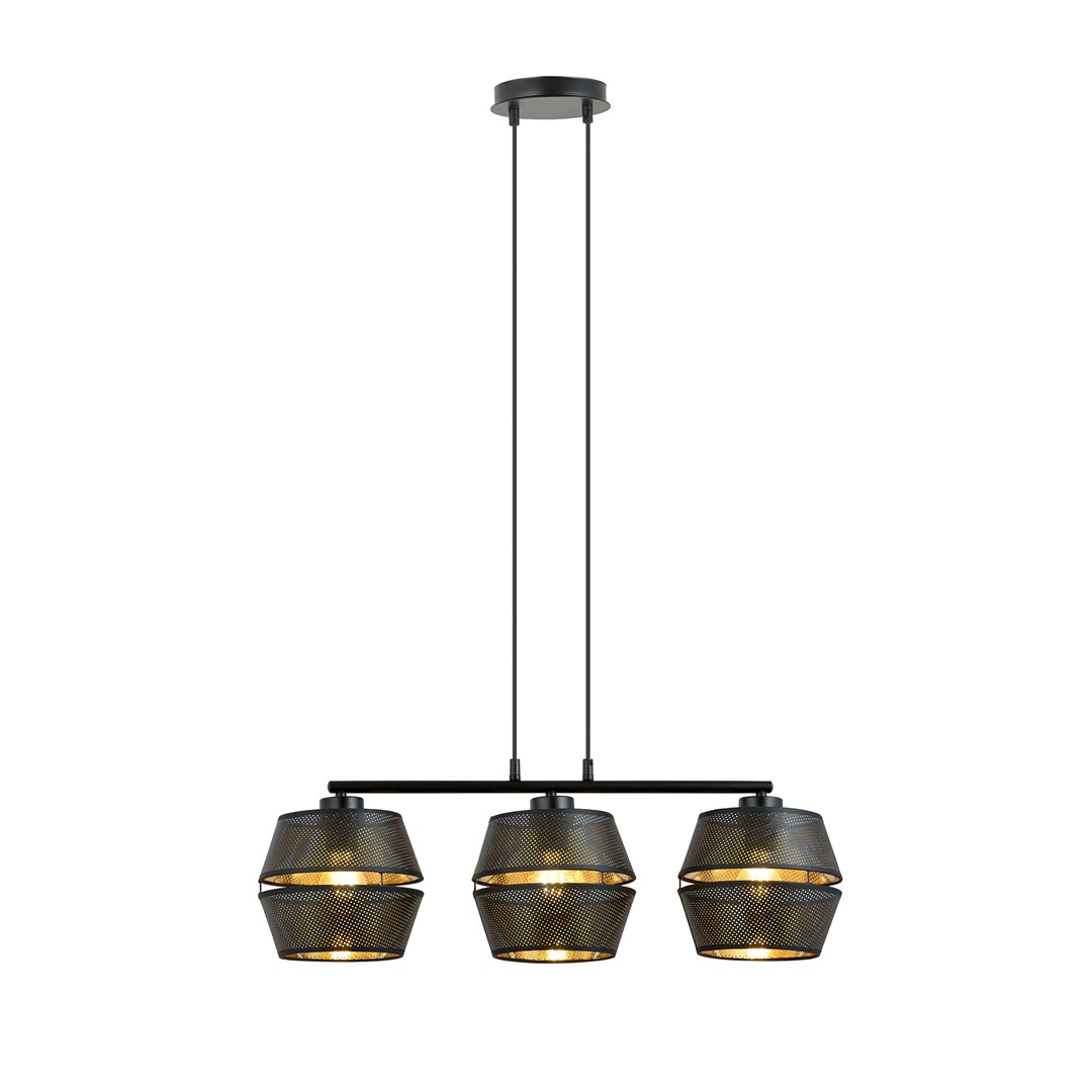 Emibig Visilica MALIA 230V 15W MAX LED E27 Čelik/ Tkanina Crna