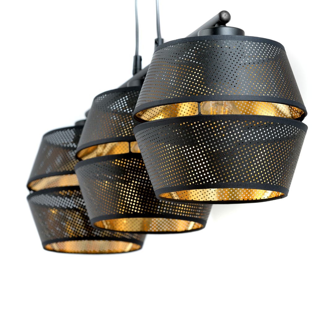 Emibig Visilica MALIA 230V 15W MAX LED E27 Čelik/ Tkanina Crna