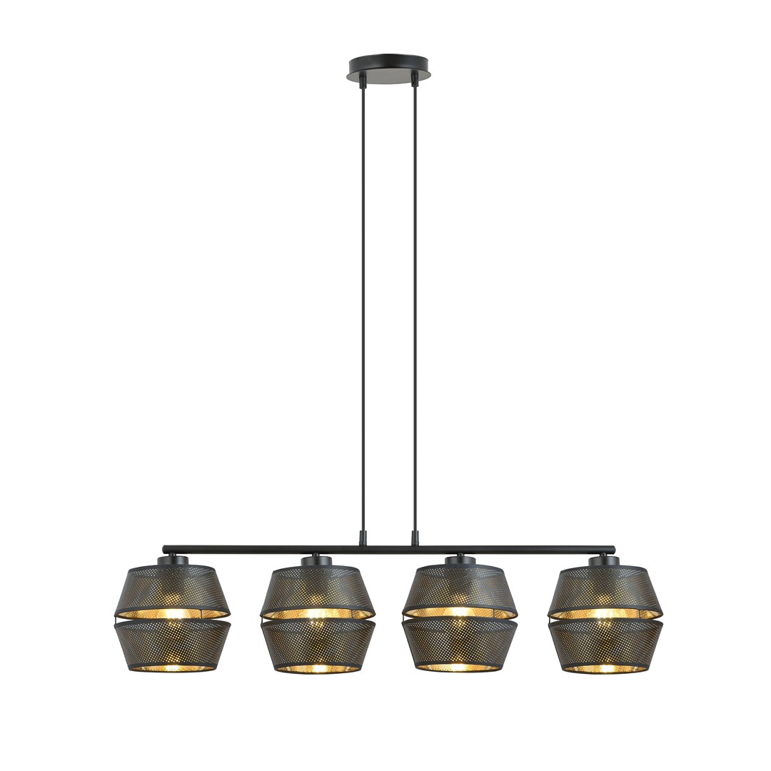 Emibig Visilica MALIA 230V 15W MAX LED E27 Čelik/ Tkanina Crna