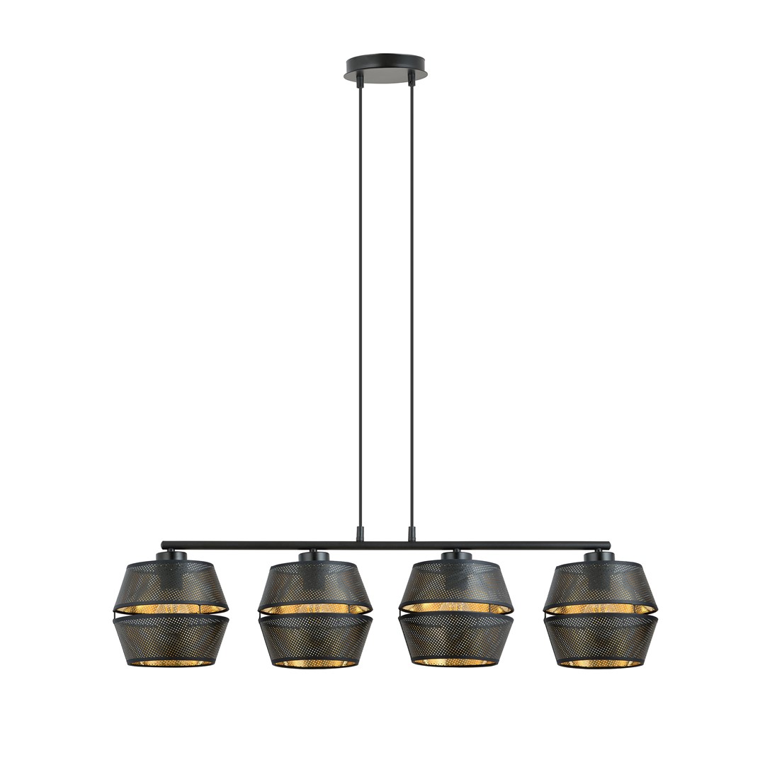 Emibig Visilica MALIA 230V 15W MAX LED E27 Čelik/ Tkanina Crna