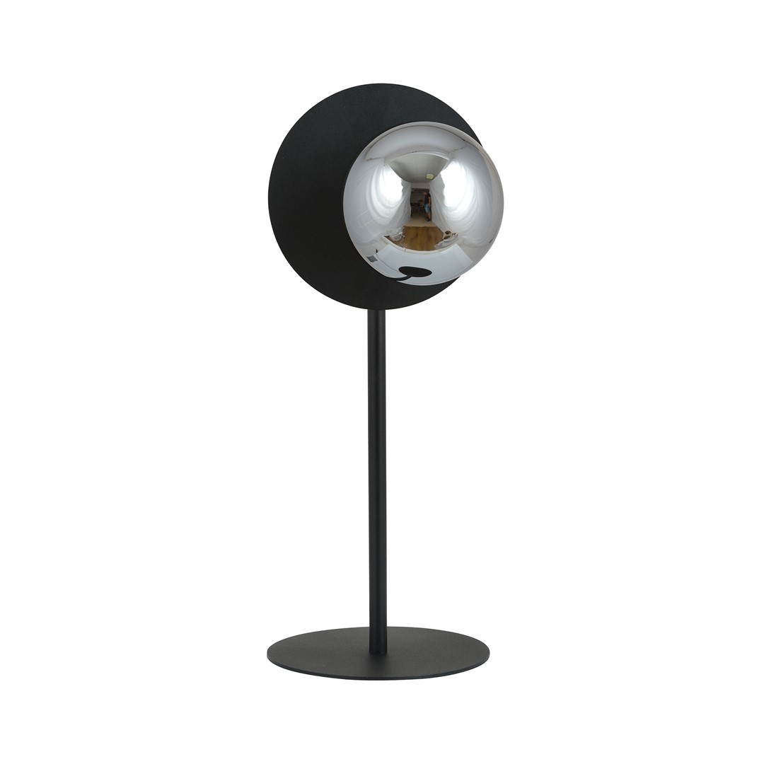 Emibig Stolna lampa OSLO 230V 10W MAX LED E14 Čelik/ Staklo Crna