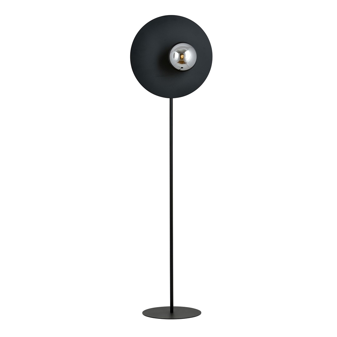 Emibig Podna lampa OSLO 230V 10W MAX LED E14 Čelik/ Staklo Crna