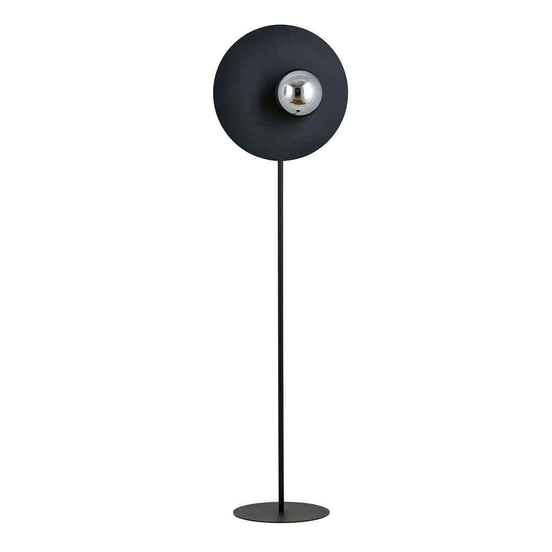 Emibig Podna lampa OSLO 230V 10W MAX LED E14 Čelik/ Staklo Crna
