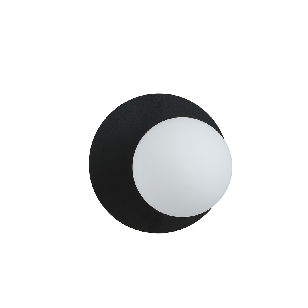 Emibig Zidna lampa OSLO 230V 10W MAX LED E14 Čelik/ Staklo Crna