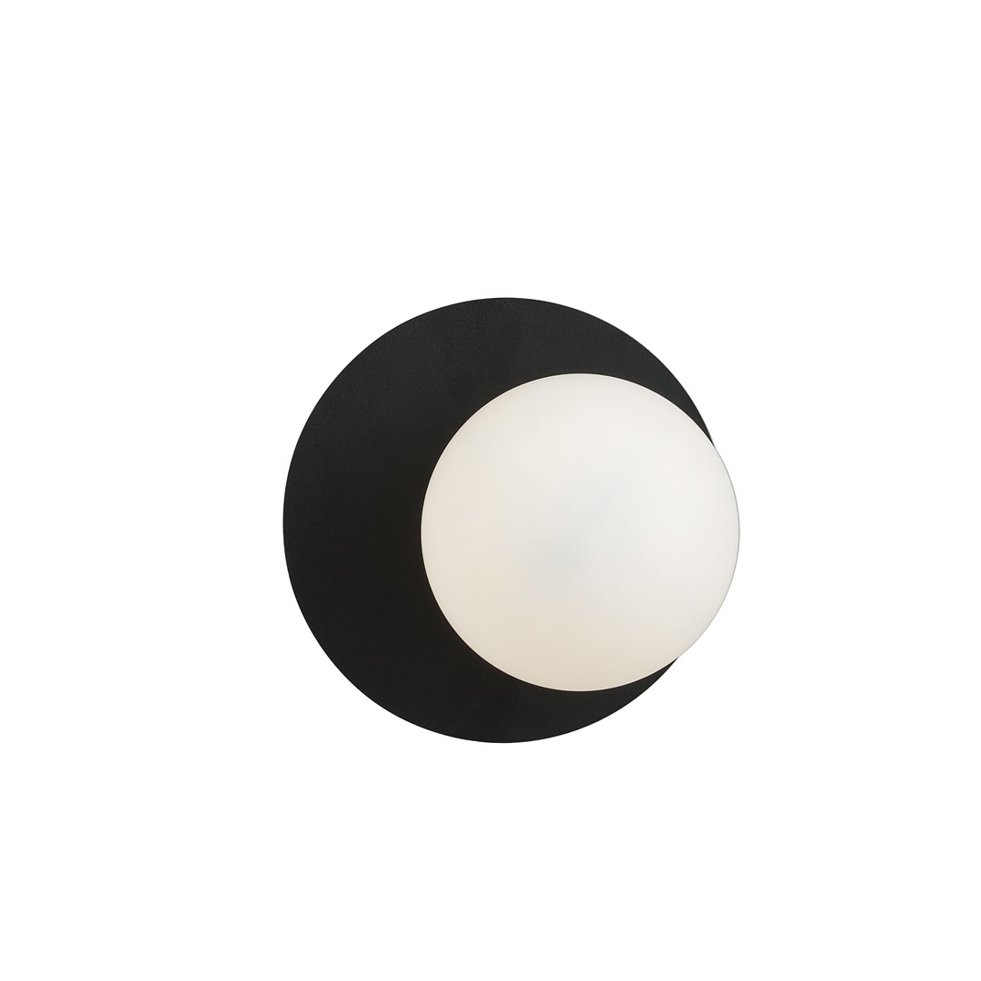 Emibig Zidna lampa OSLO 230V 10W MAX LED E14 Čelik/ Staklo Crna