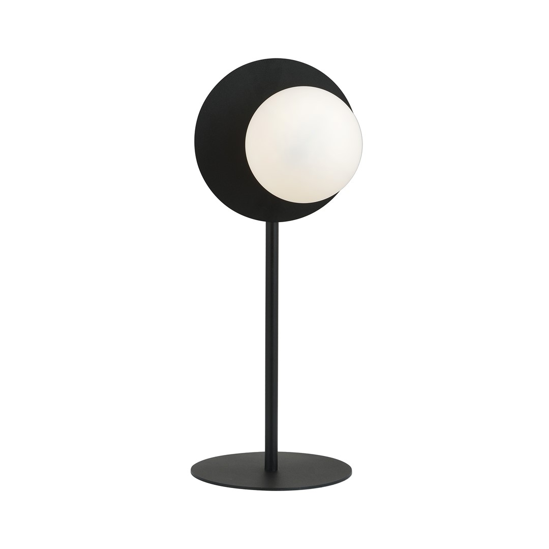 Emibig Stolna lampa OSLO 230V 10W MAX LED E14 Čelik/ Staklo Crna