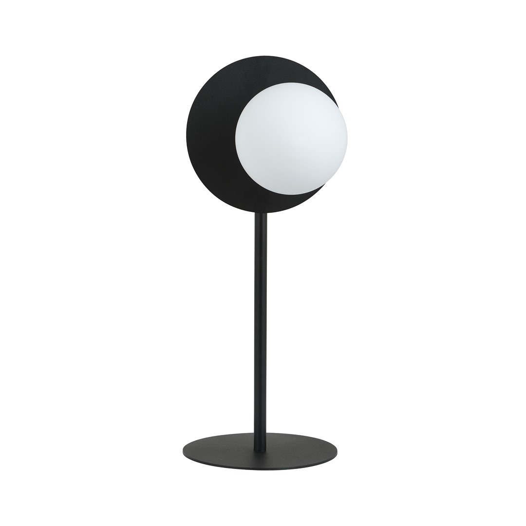 Emibig Stolna lampa OSLO 230V 10W MAX LED E14 Čelik/ Staklo Crna