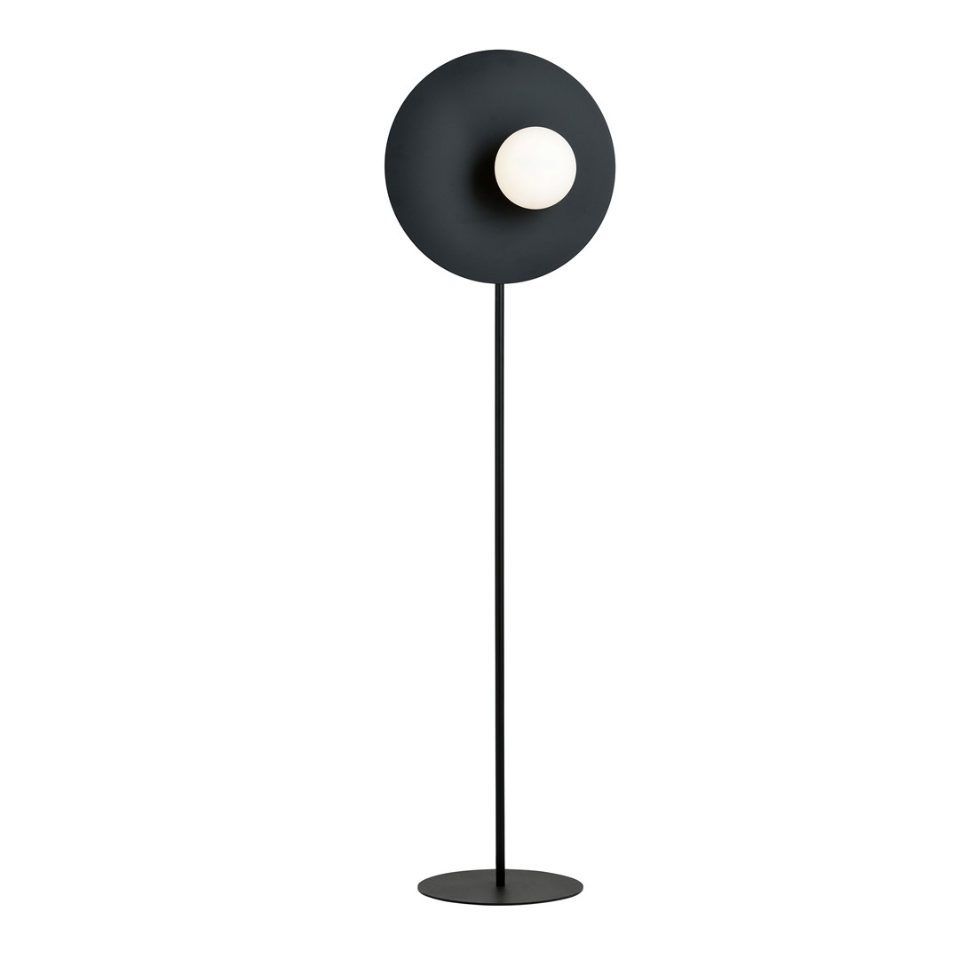 Emibig Podna lampa OSLO 230V 10W MAX LED E14 Čelik/ Staklo Crna