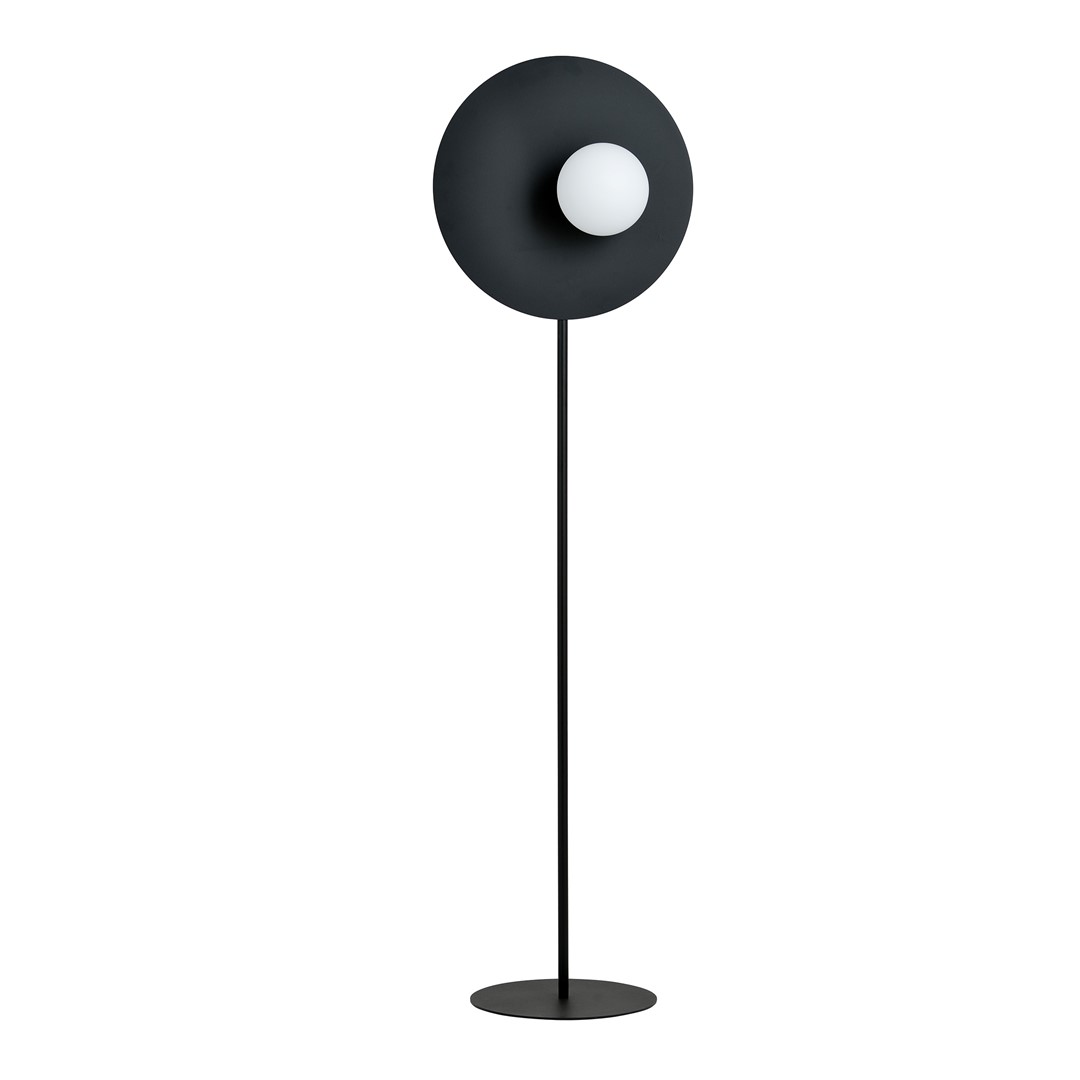 Emibig Podna lampa OSLO 230V 10W MAX LED E14 Čelik/ Staklo Crna