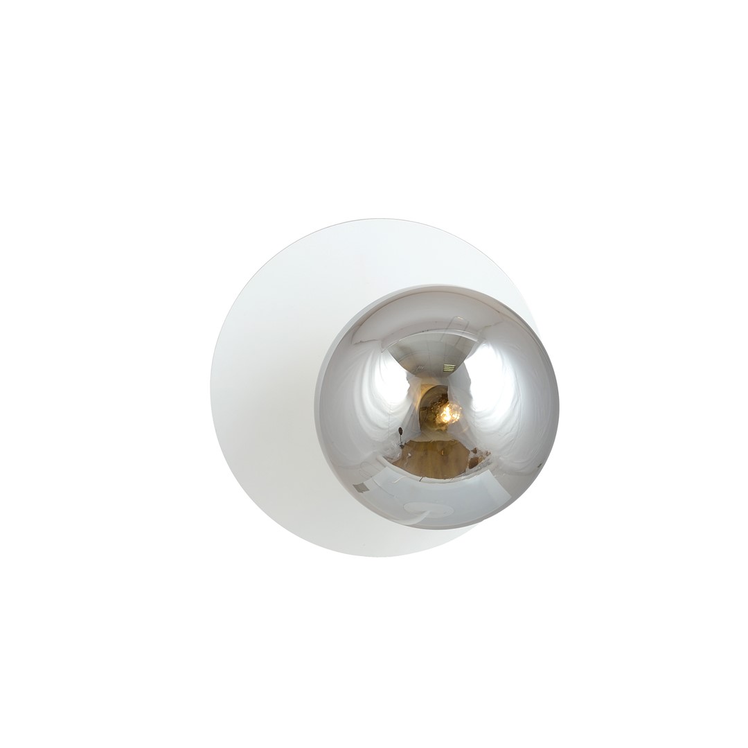 Emibig Zidna lampa OSLO 230V 10W MAX LED E14 Čelik/ Staklo Bijela