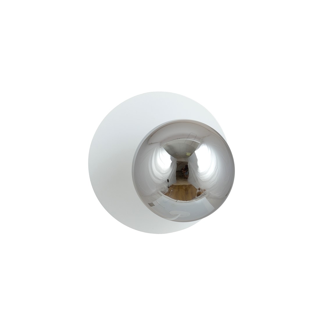 Emibig Zidna lampa OSLO 230V 10W MAX LED E14 Čelik/ Staklo Bijela