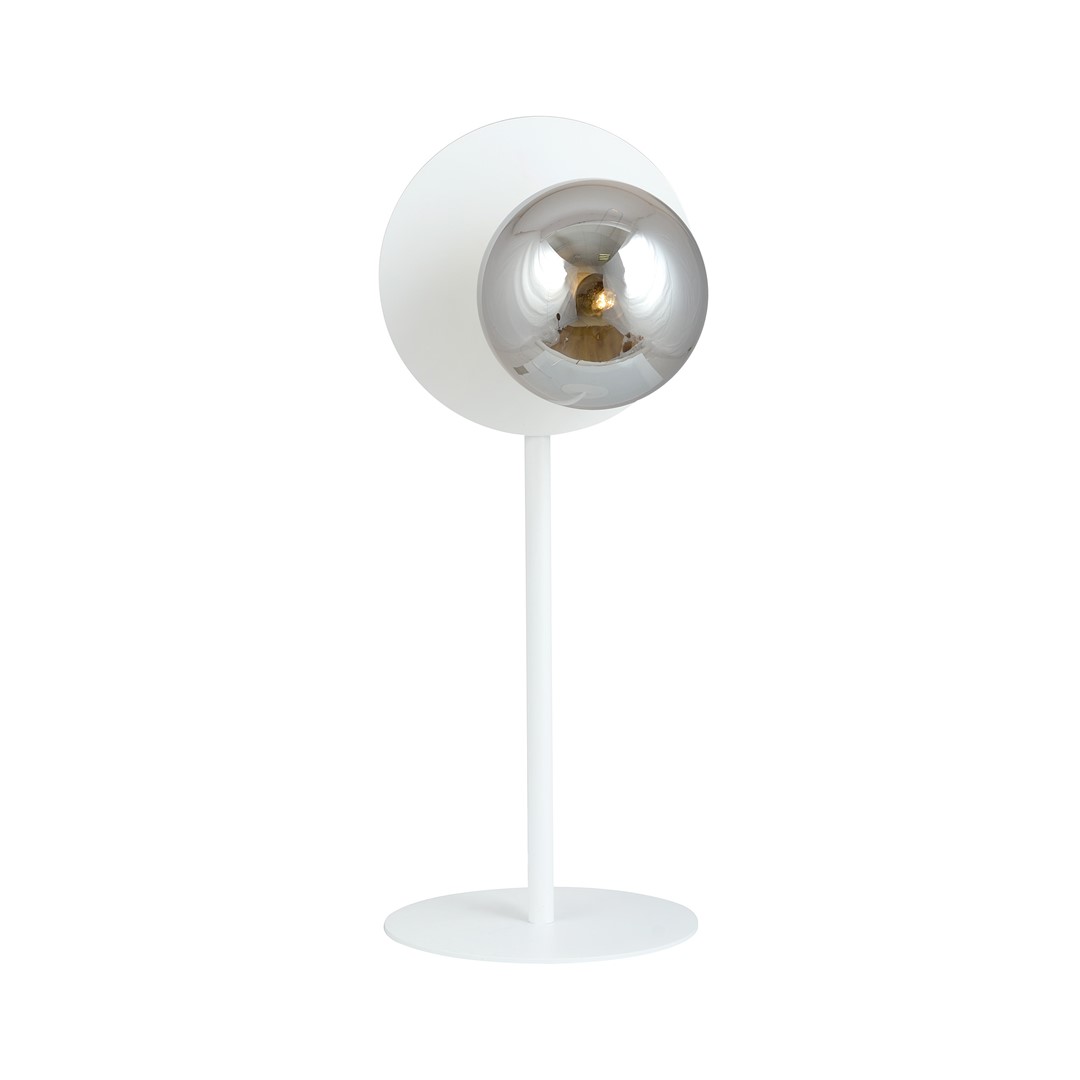 Emibig Stolna lampa OSLO 230V 10W MAX LED E14 Čelik/ Staklo Bijela
