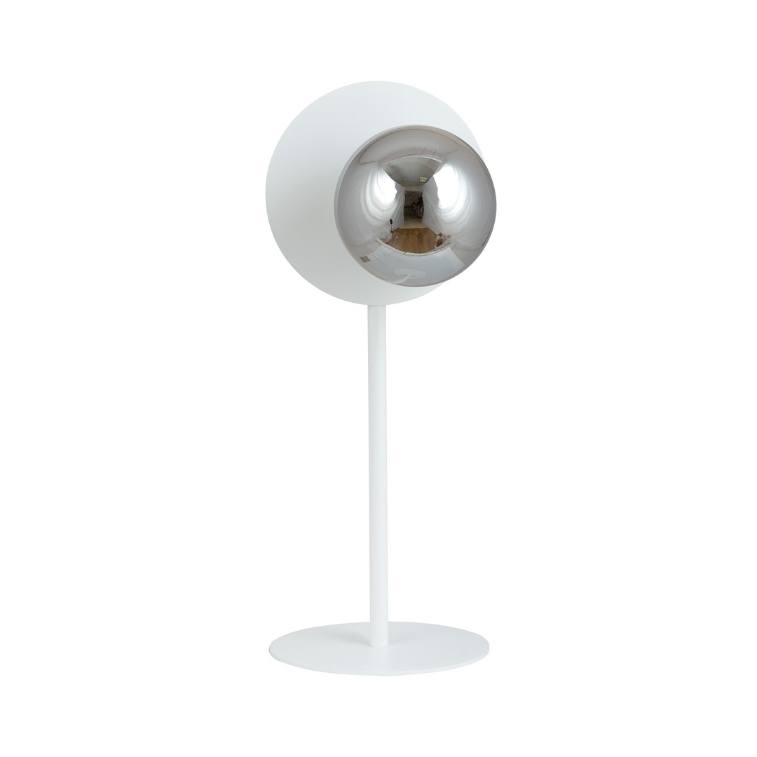 Emibig Stolna lampa OSLO 230V 10W MAX LED E14 Čelik/ Staklo Bijela
