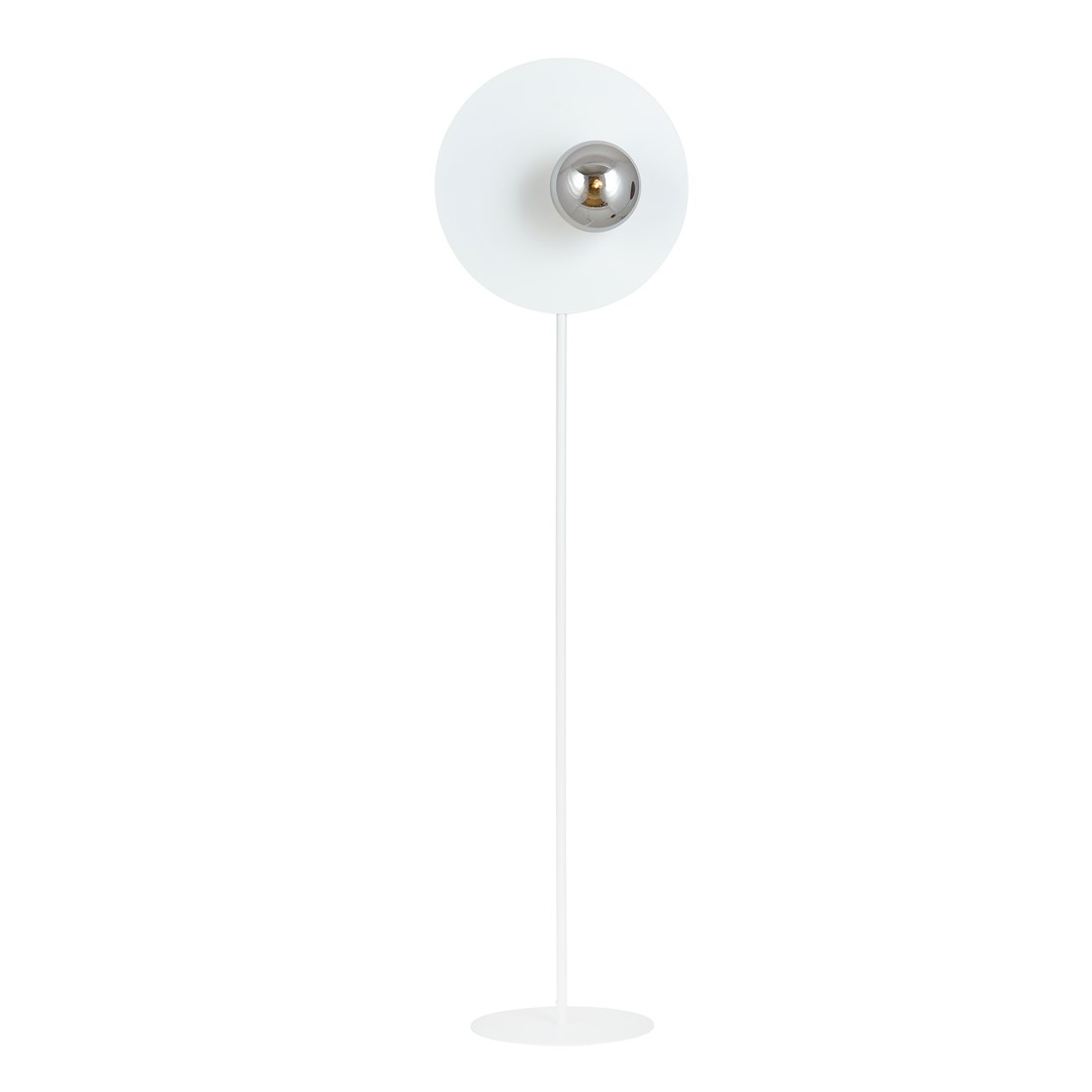 Emibig Podna lampa OSLO 230V 10W MAX LED E14 Čelik/ Staklo Bijela
