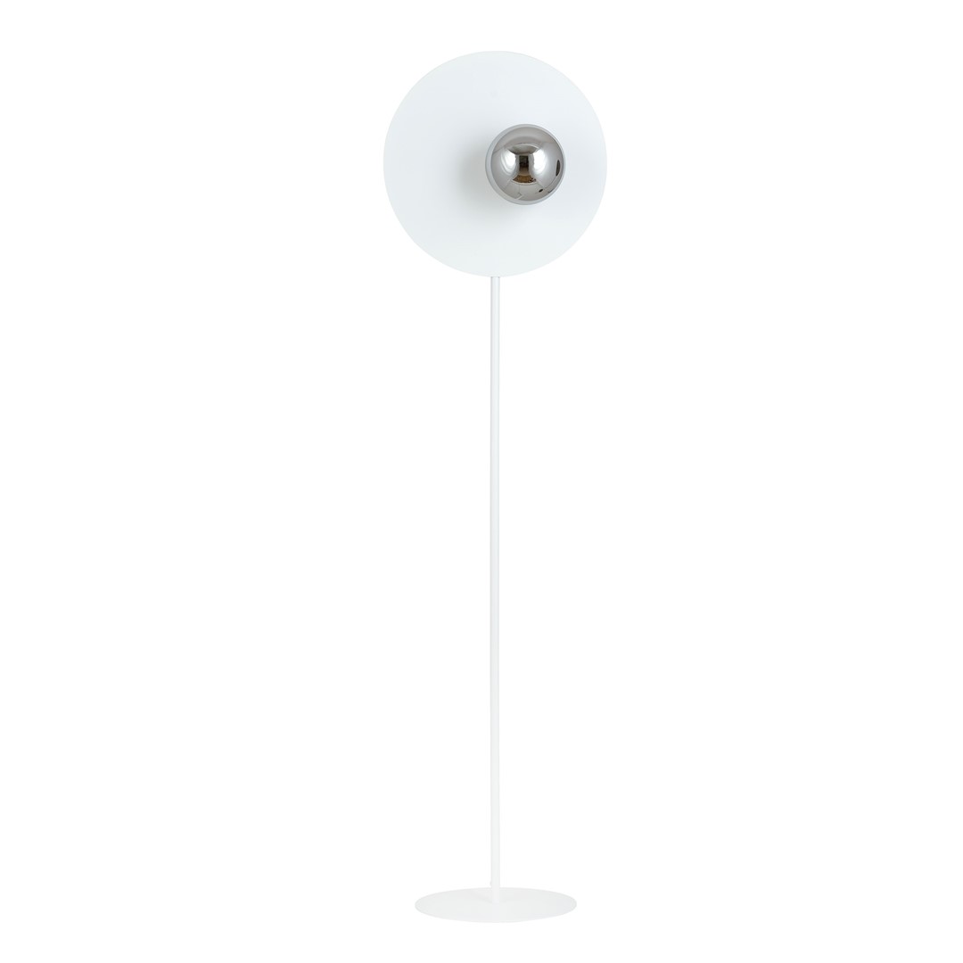 Emibig Podna lampa OSLO 230V 10W MAX LED E14 Čelik/ Staklo Bijela