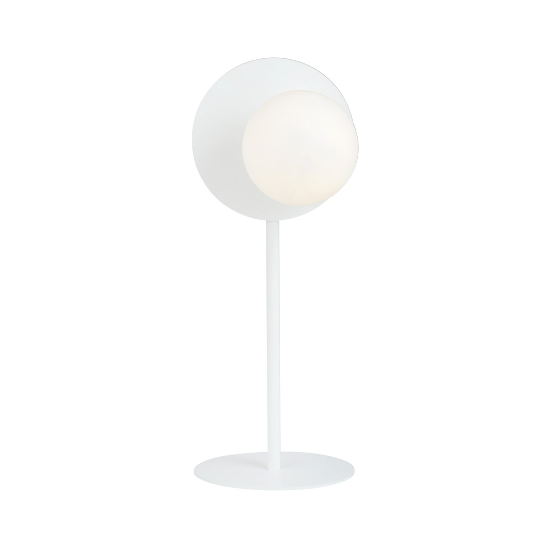 Emibig Stolna lampa OSLO 230V 10W MAX LED E14 Čelik/ Staklo Bijela