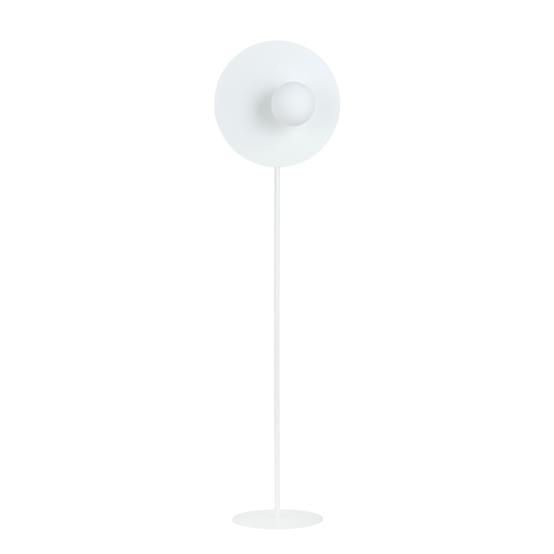 Emibig Podna lampa OSLO 230V 10W MAX LED E14 Čelik/ Staklo Bijela