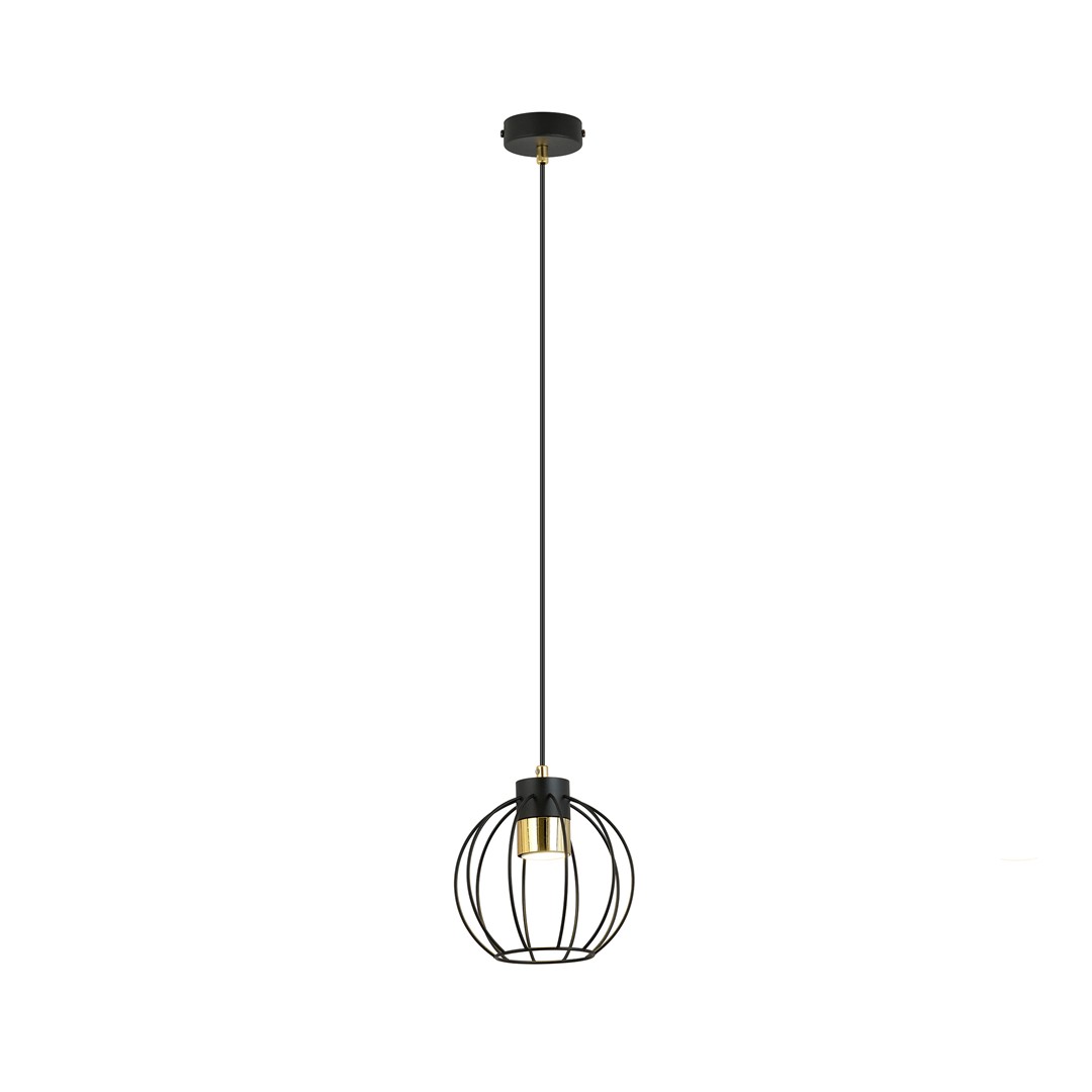 Emibig Visilica AJAX 230V 8W MAX LED GU10 Čelik Crna/ Zlatna