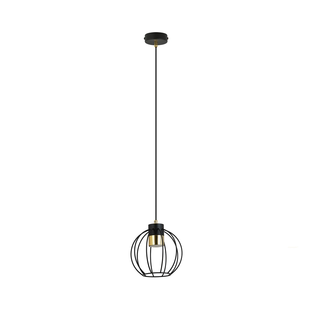 Emibig Visilica AJAX 230V 8W MAX LED GU10 Čelik Crna/ Zlatna