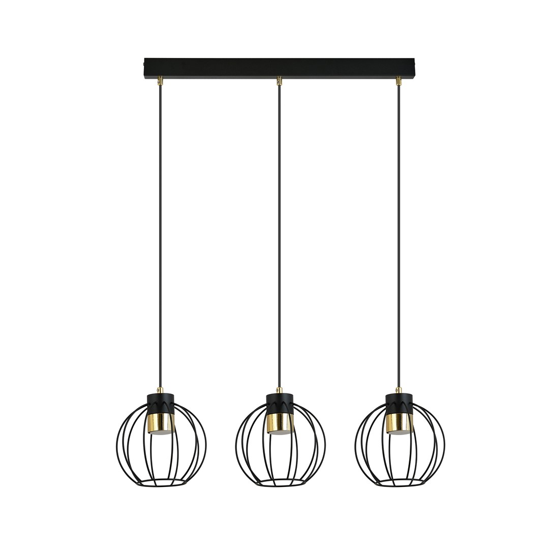 Emibig Visilica AJAX 230V 8W MAX LED GU10 Čelik Crna/ Zlatna