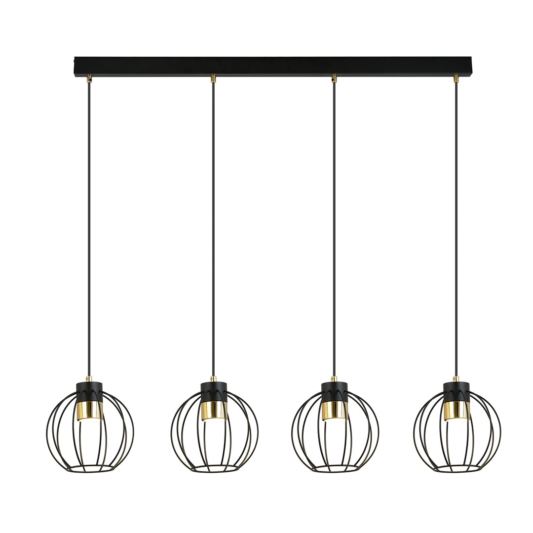 Emibig Visilica AJAX 230V 8W MAX LED GU10 Čelik Crna/ Zlatna