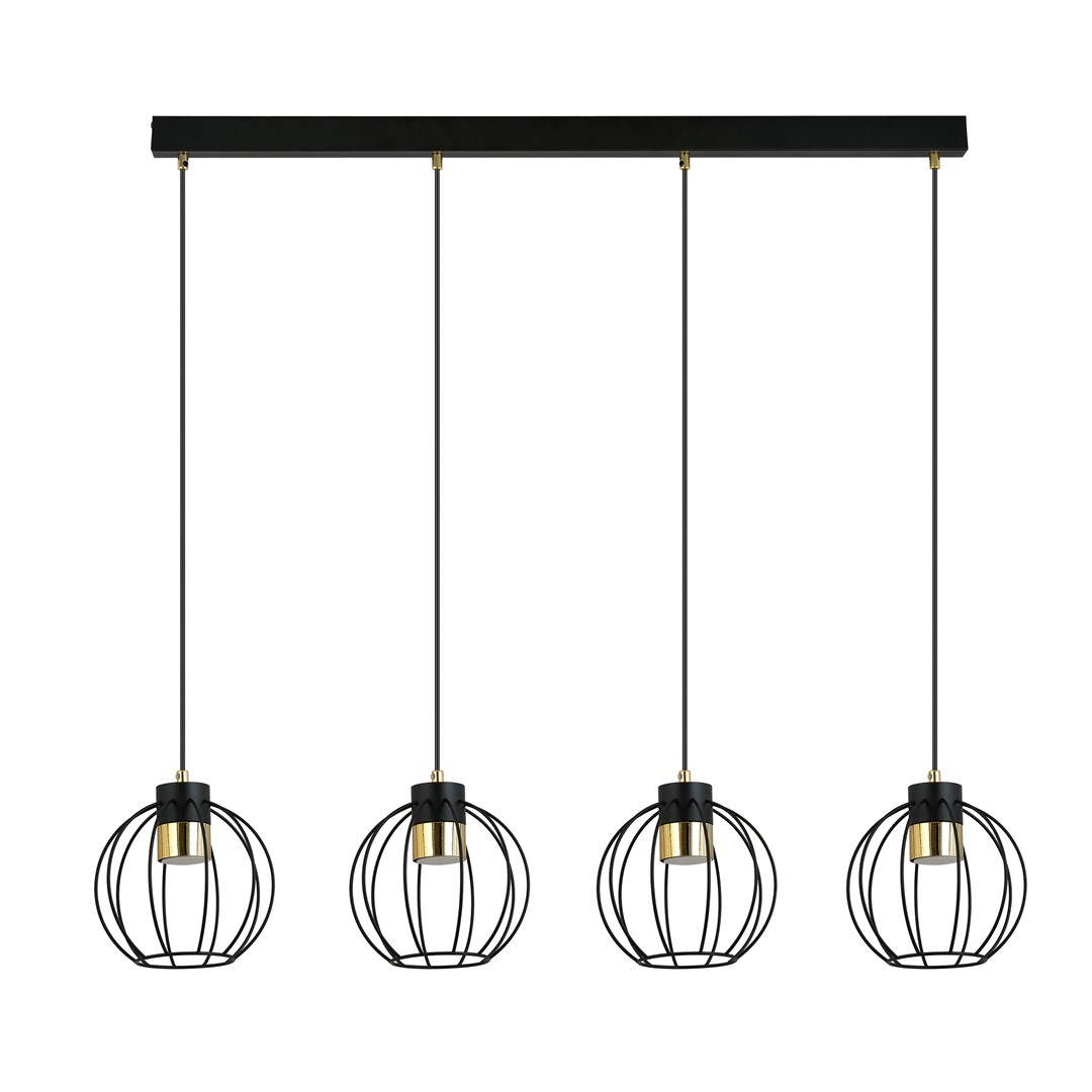 Emibig Visilica AJAX 230V 8W MAX LED GU10 Čelik Crna/ Zlatna