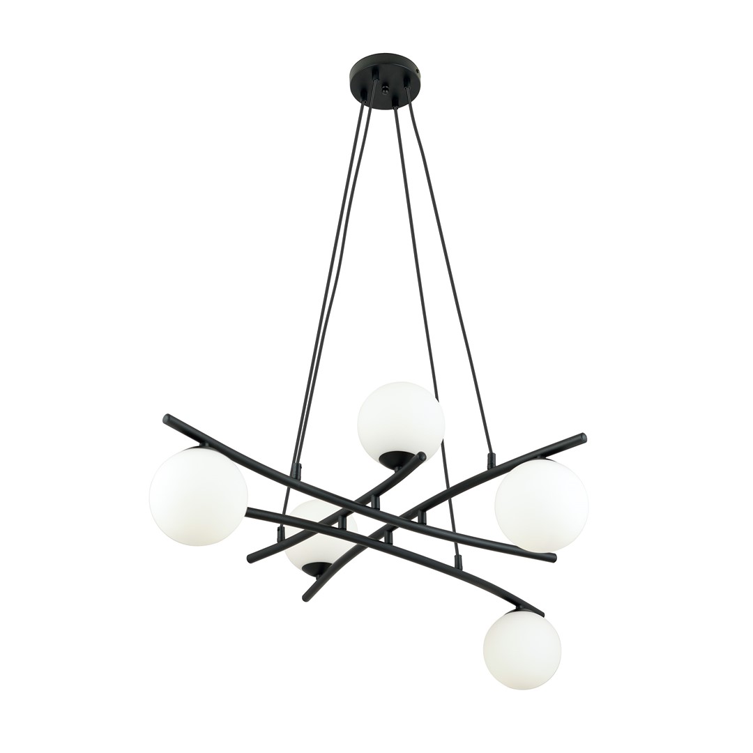 Emibig Visilica ESSA 230V 10W MAX LED E14 Čelik/ Staklo Crna