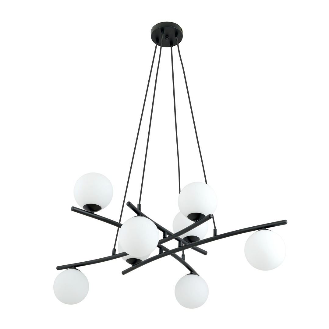 Emibig Visilica ESSA 230V 10W MAX LED E14 Čelik/ Staklo Crna