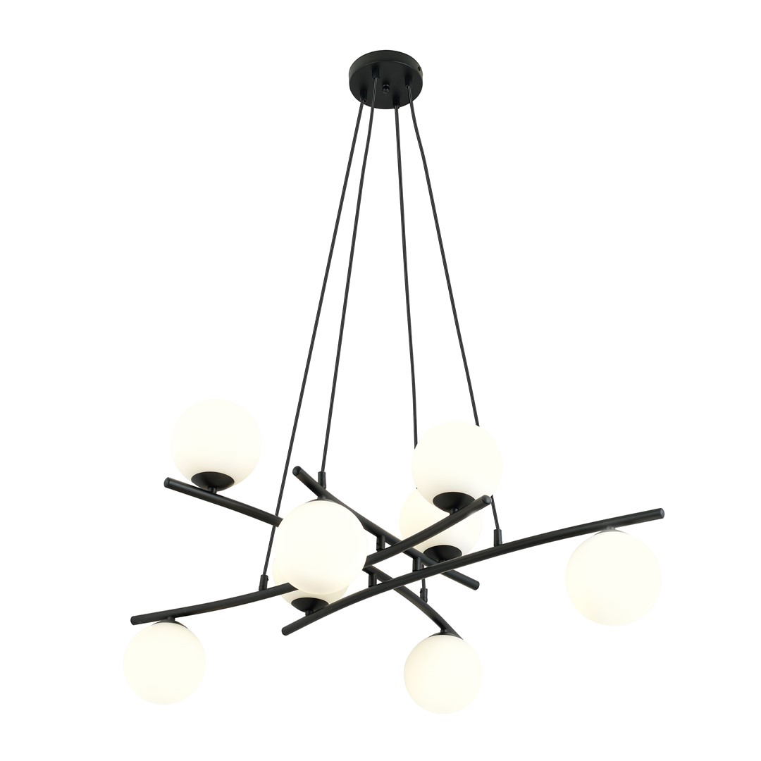 Emibig Visilica ESSA 230V 10W MAX LED E14 Čelik/ Staklo Crna