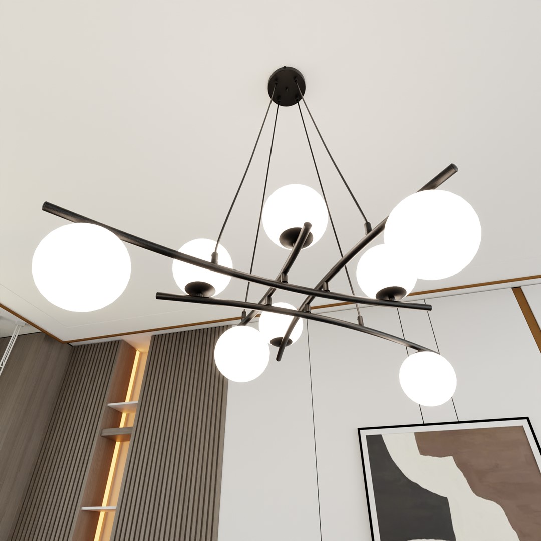 Emibig Visilica ESSA 230V 10W MAX LED E14 Čelik/ Staklo Crna