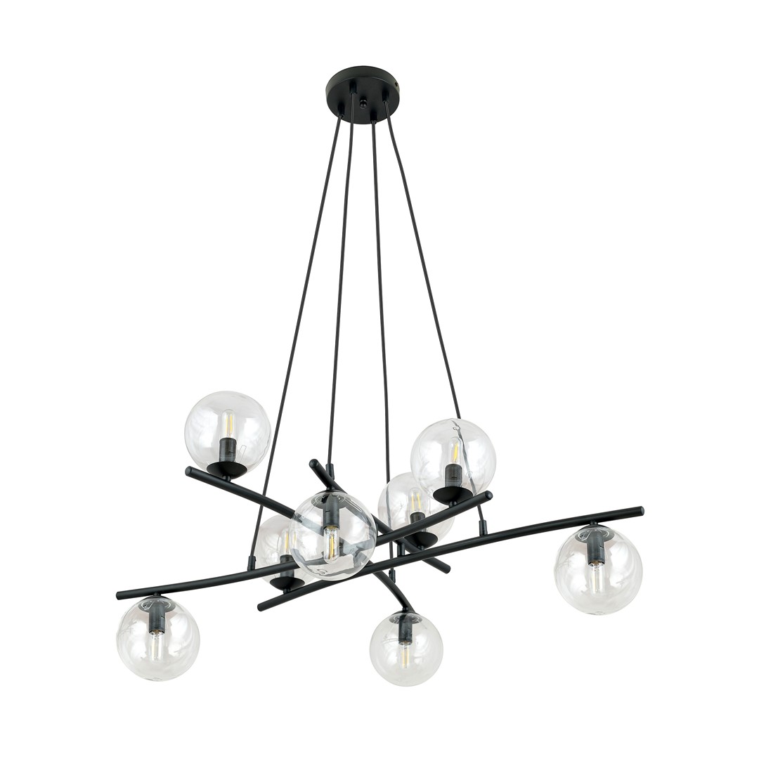 Emibig Visilica ESSA 230V 10W MAX LED E14 Čelik/ Staklo Crna