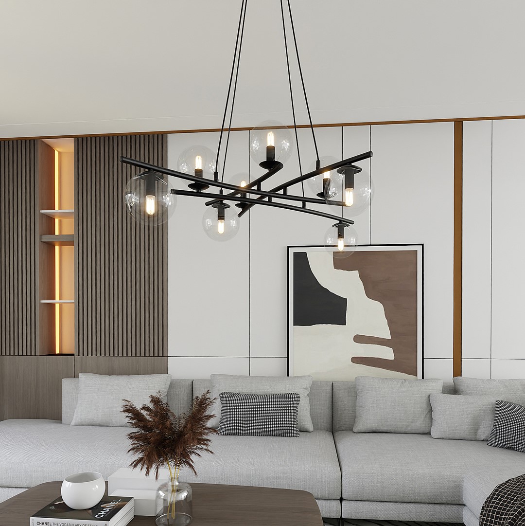 Emibig Visilica ESSA 230V 10W MAX LED E14 Čelik/ Staklo Crna