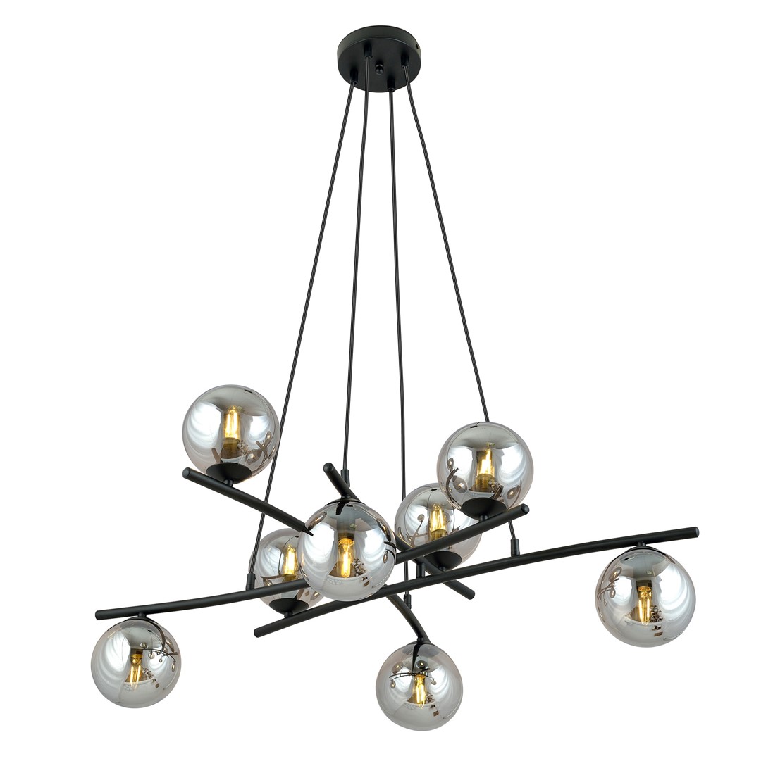 Emibig Visilica ESSA 230V 10W MAX LED E14 Čelik/ Staklo Crna