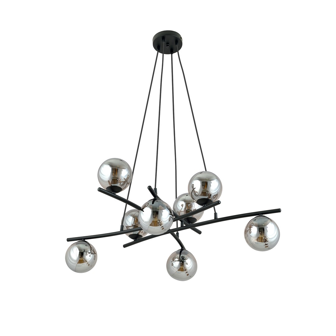 Emibig Visilica ESSA 230V 10W MAX LED E14 Čelik/ Staklo Crna