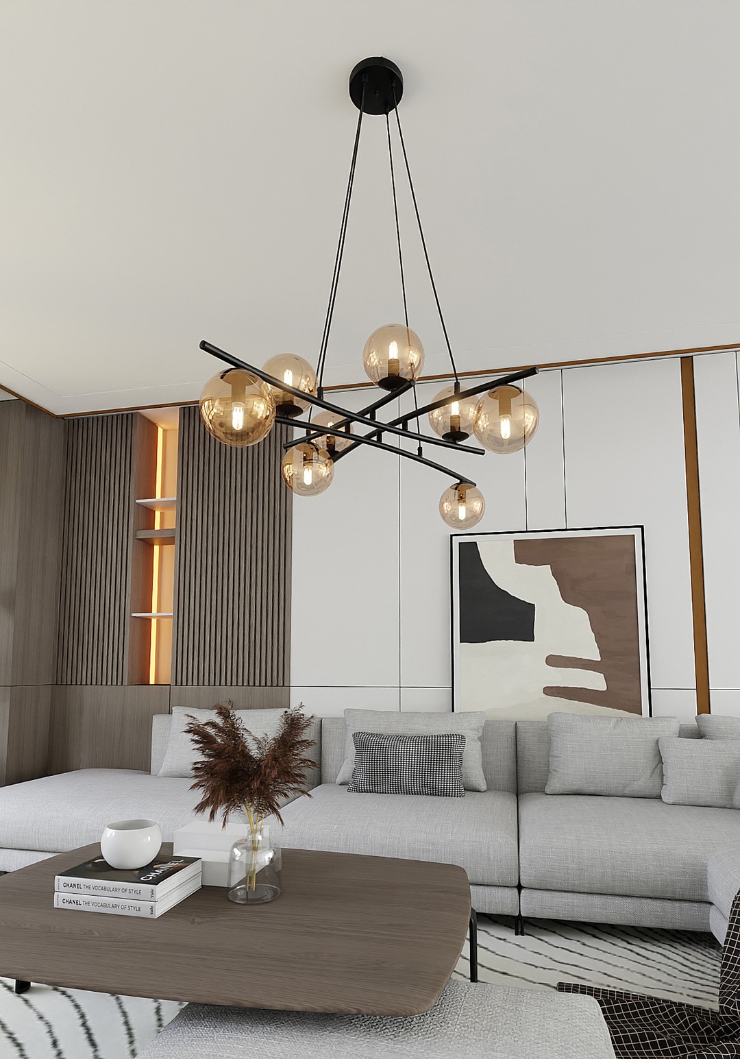 Emibig Visilica ESSA 230V 10W MAX LED E14 Čelik/ Staklo Crna