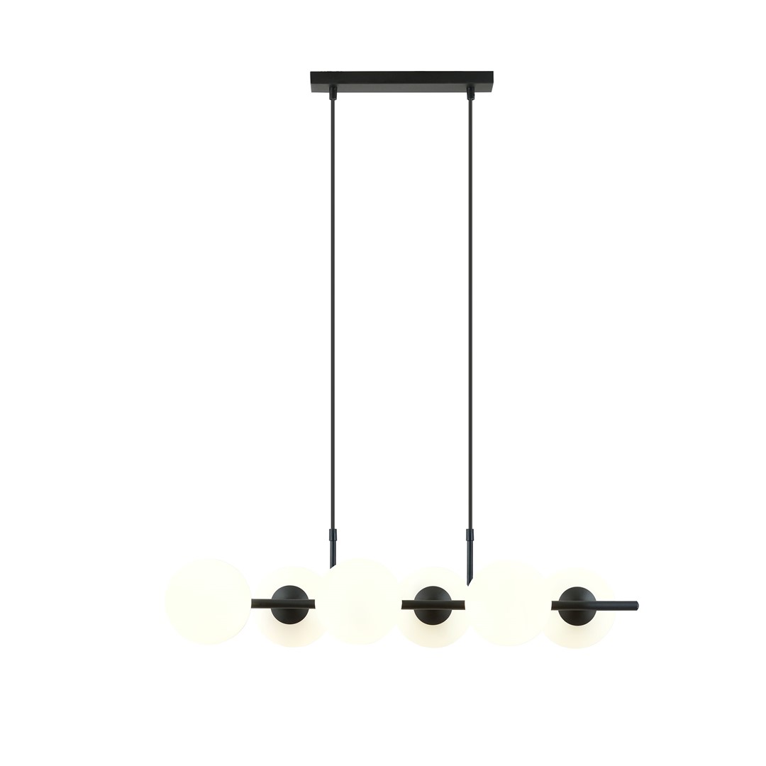Emibig Visilica RORY 230V 10W MAX LED E14 Čelik/ Staklo Crna