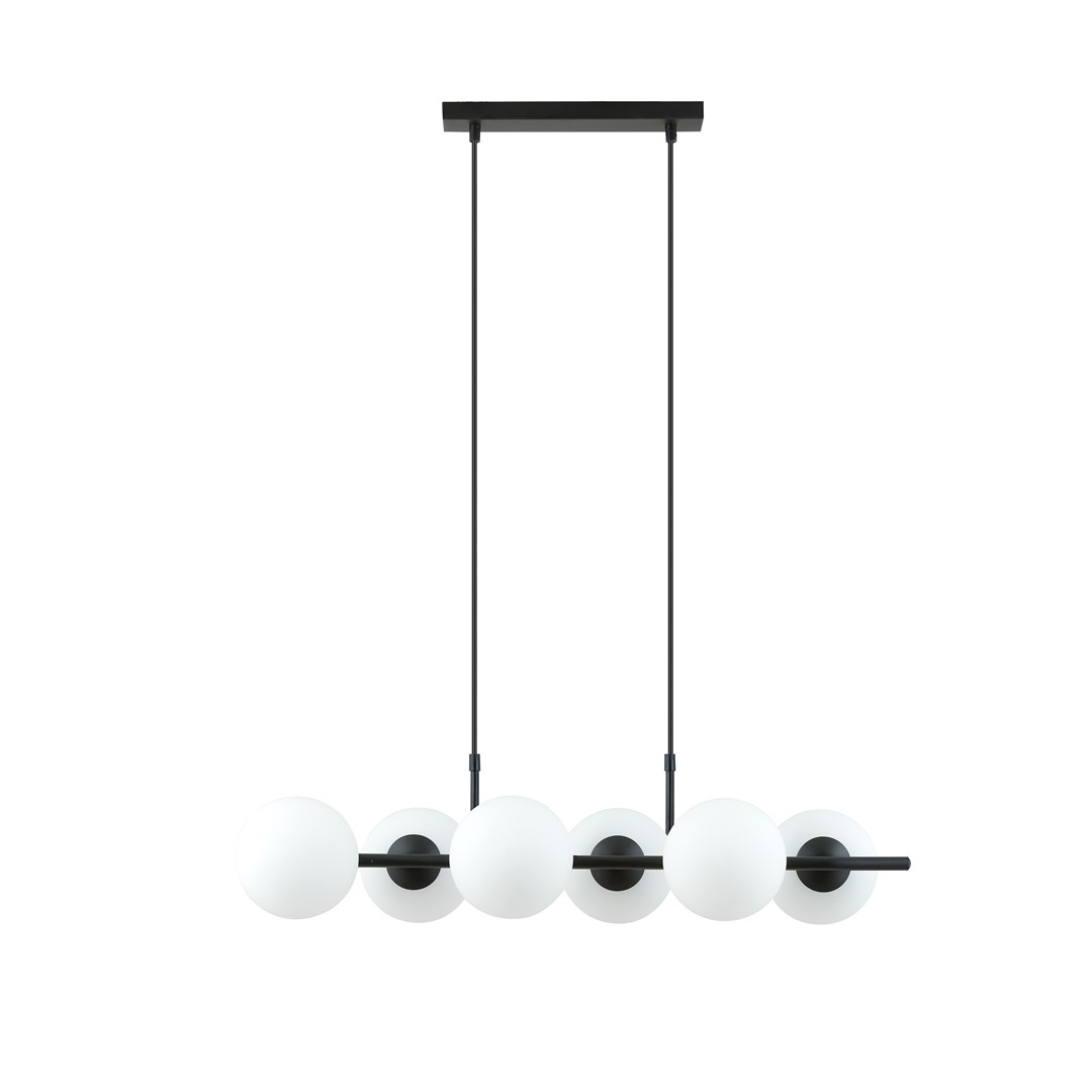 Emibig Visilica RORY 230V 10W MAX LED E14 Čelik/ Staklo Crna