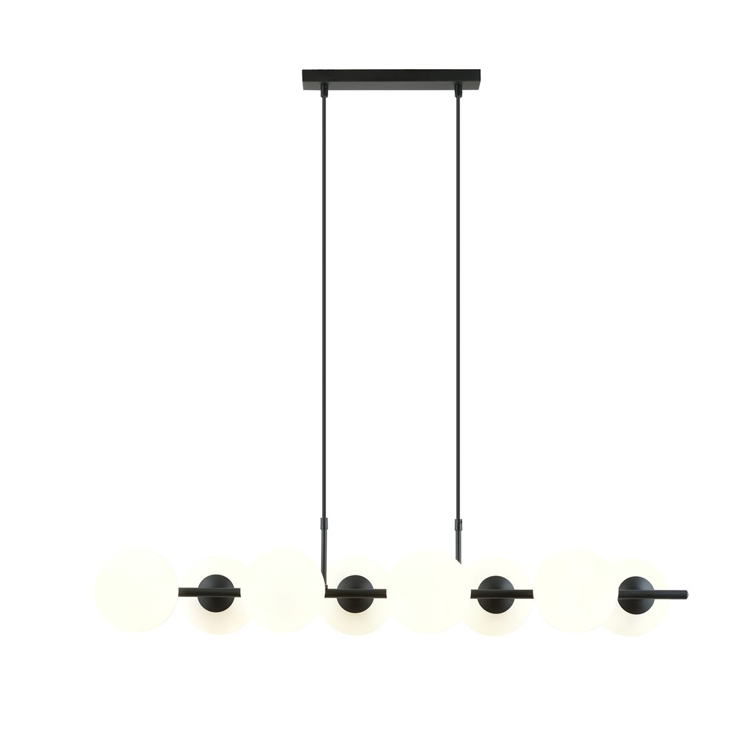 Emibig Visilica RORY 230V 10W MAX LED E14 Čelik/ Staklo Crna
