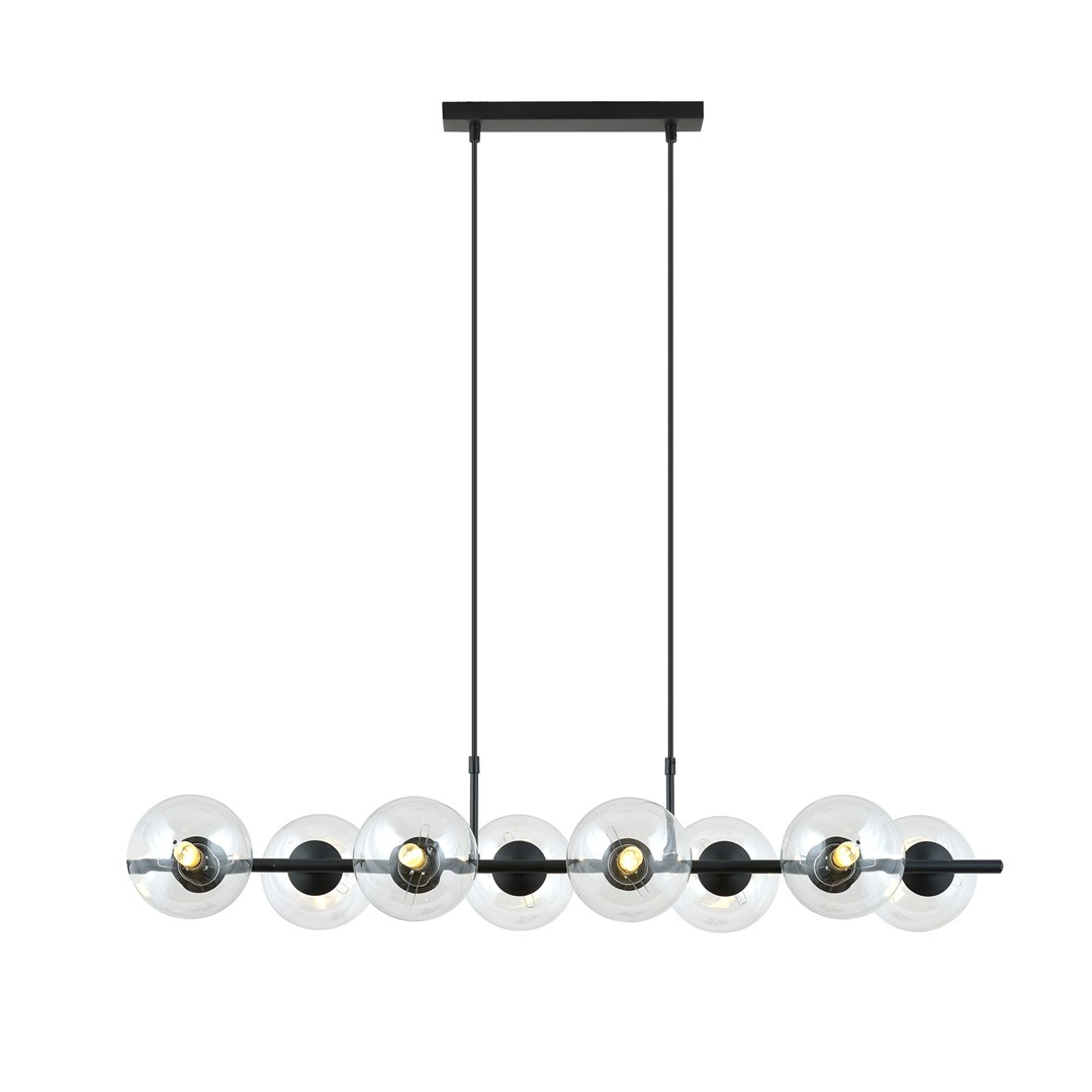 Emibig Visilica RORY 230V 10W MAX LED E14 Čelik/ Staklo Crna