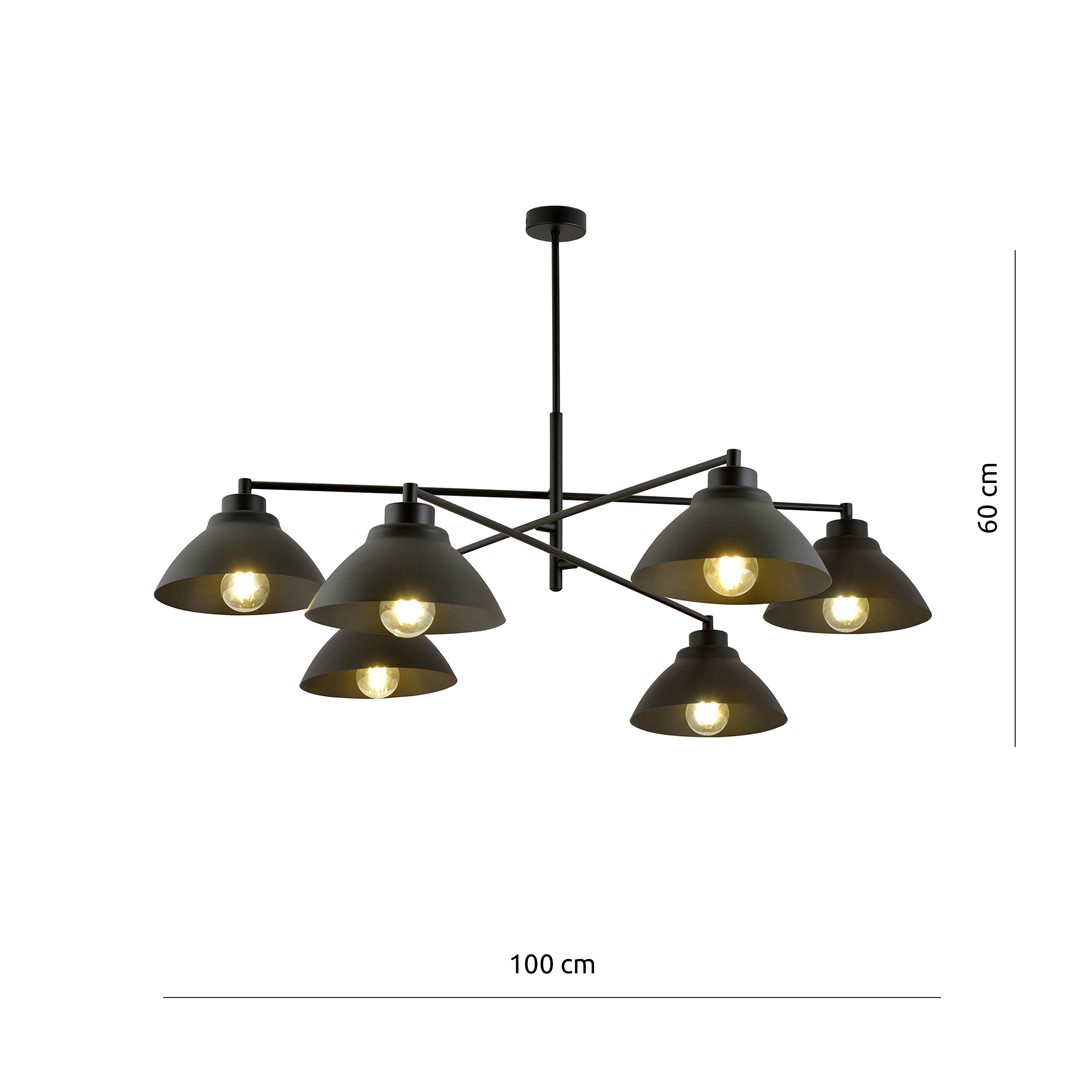 Emibig Luster MAVERICK 230V 15W MAX LED E27 Čelik Bijela