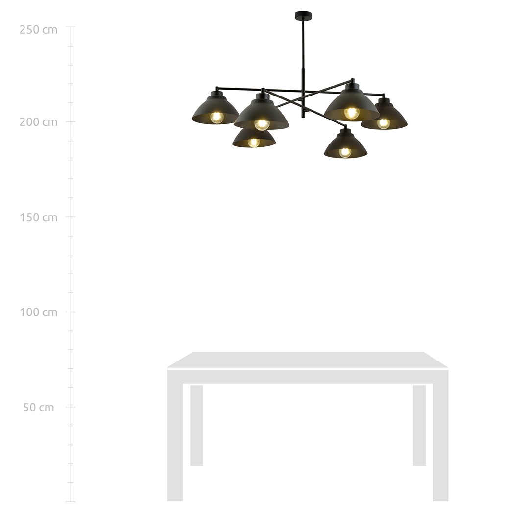 Emibig Luster MAVERICK 230V 15W MAX LED E27 Čelik Bijela