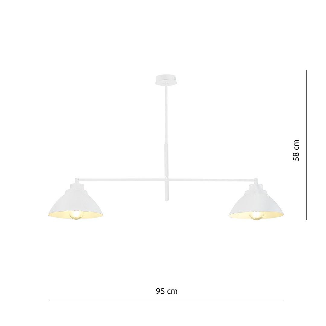Emibig Luster MAVERICK 230V 15W MAX LED E27 Čelik Bijela