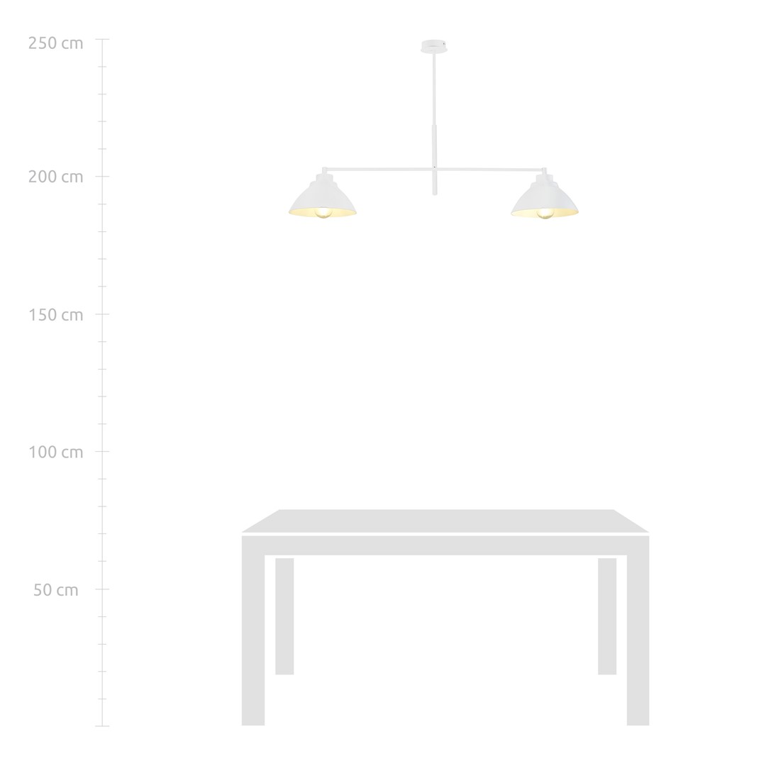 Emibig Luster MAVERICK 230V 15W MAX LED E27 Čelik Bijela