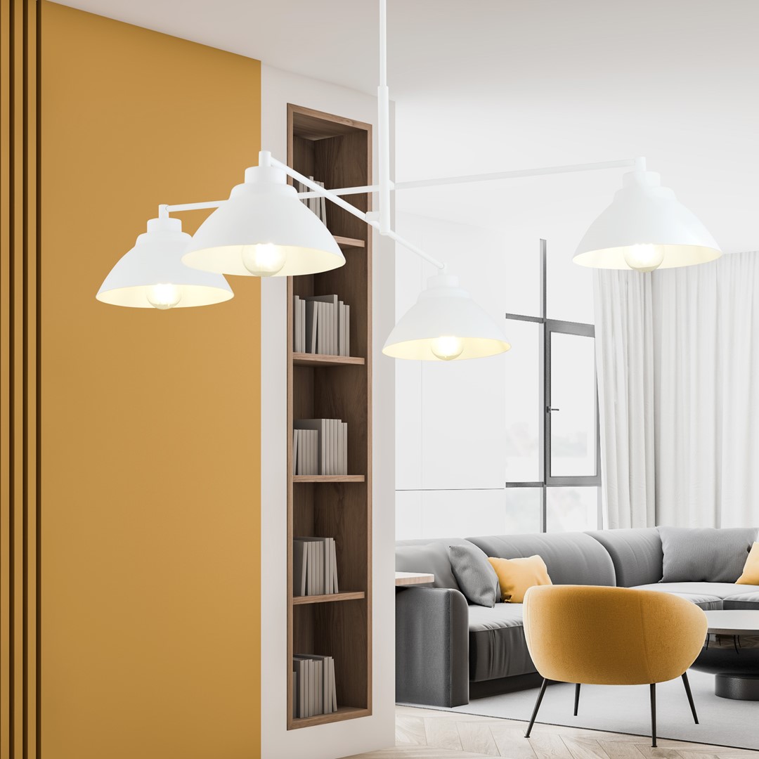 Emibig Luster MAVERICK 230V 15W MAX LED E27 Čelik Bijela