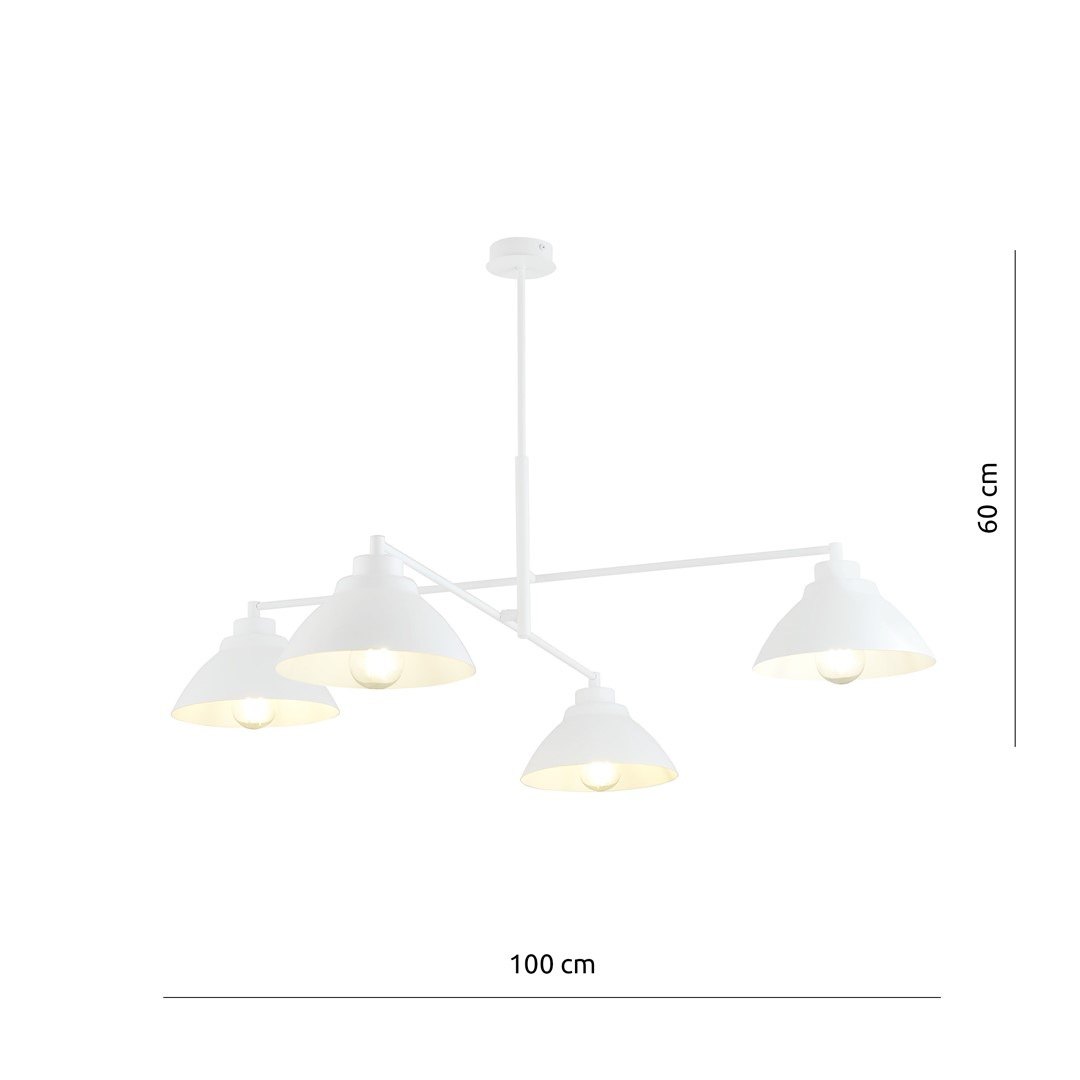 Emibig Luster MAVERICK 230V 15W MAX LED E27 Čelik Bijela
