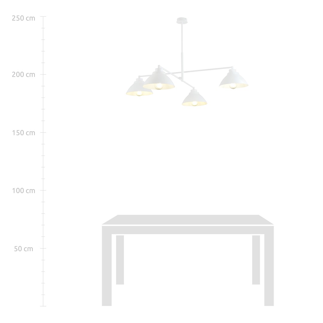 Emibig Luster MAVERICK 230V 15W MAX LED E27 Čelik Bijela