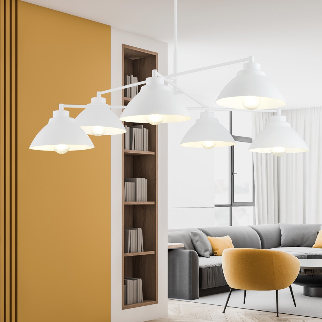 Emibig Luster MAVERICK 230V 15W MAX LED E27 Čelik Bijela
