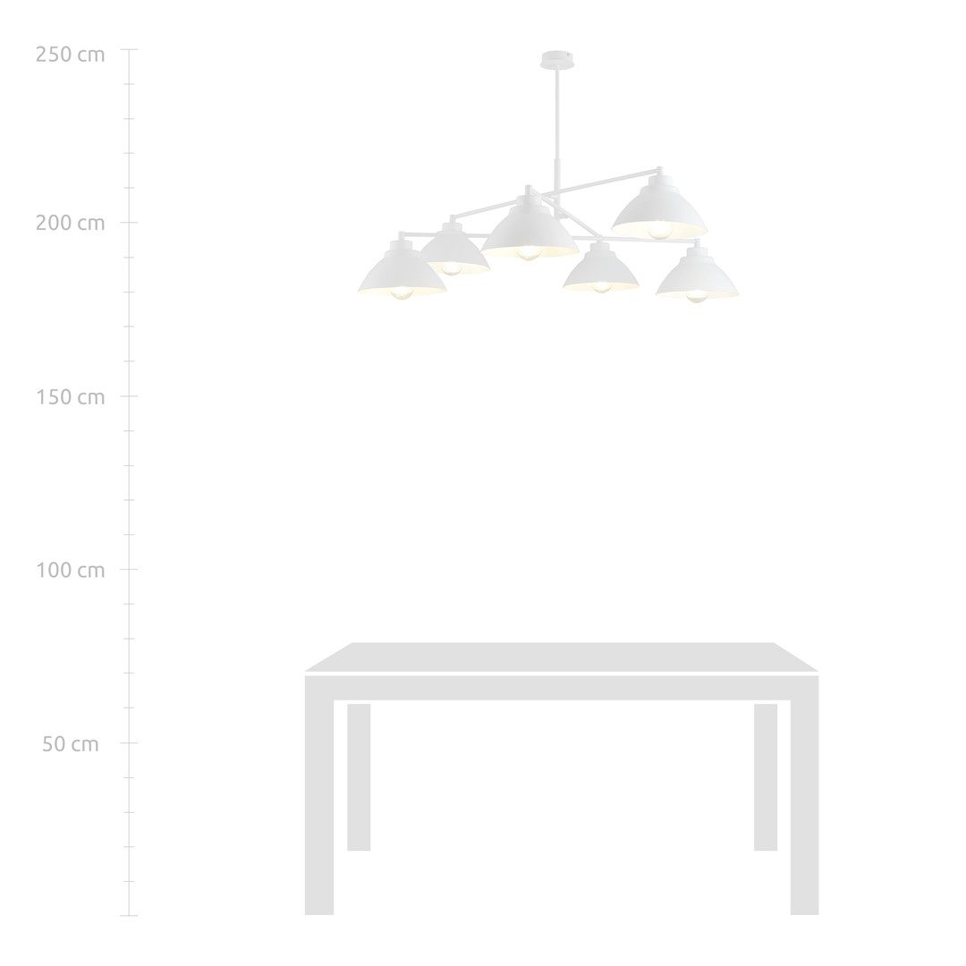 Emibig Luster MAVERICK 230V 15W MAX LED E27 Čelik Bijela