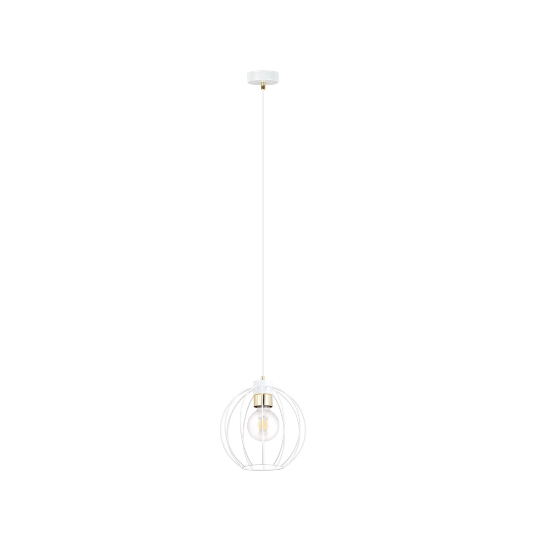 Emibig Visilica GINO 230V 15W MAX LED E27 Čelik Bijela/ Zlatna