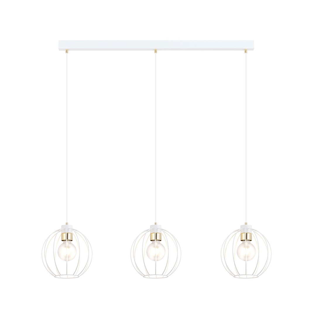 Emibig Visilica GINO 230V 15W MAX LED E27 Čelik Bijela/ Zlatna